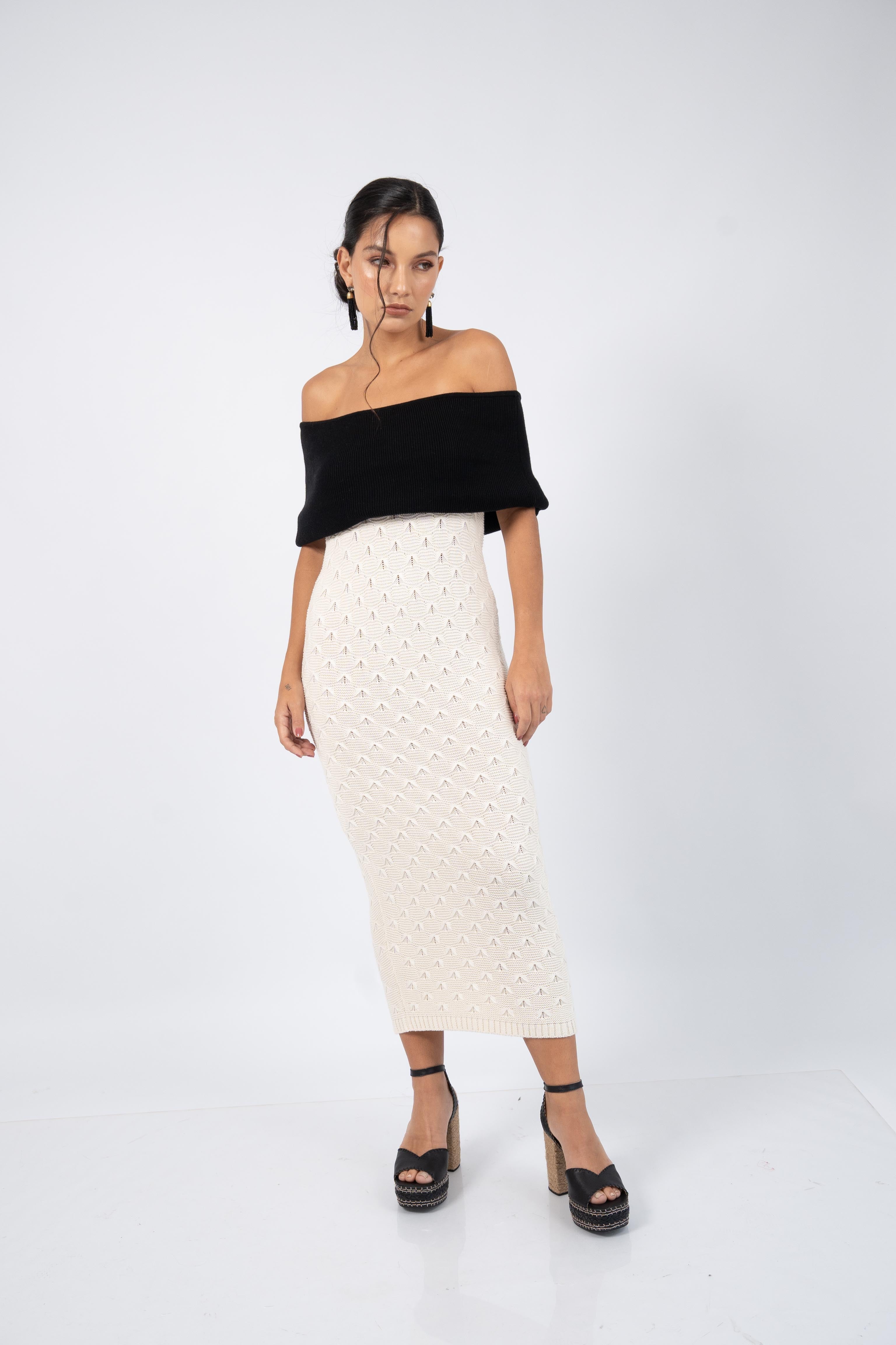 BOW KNIT DRESS