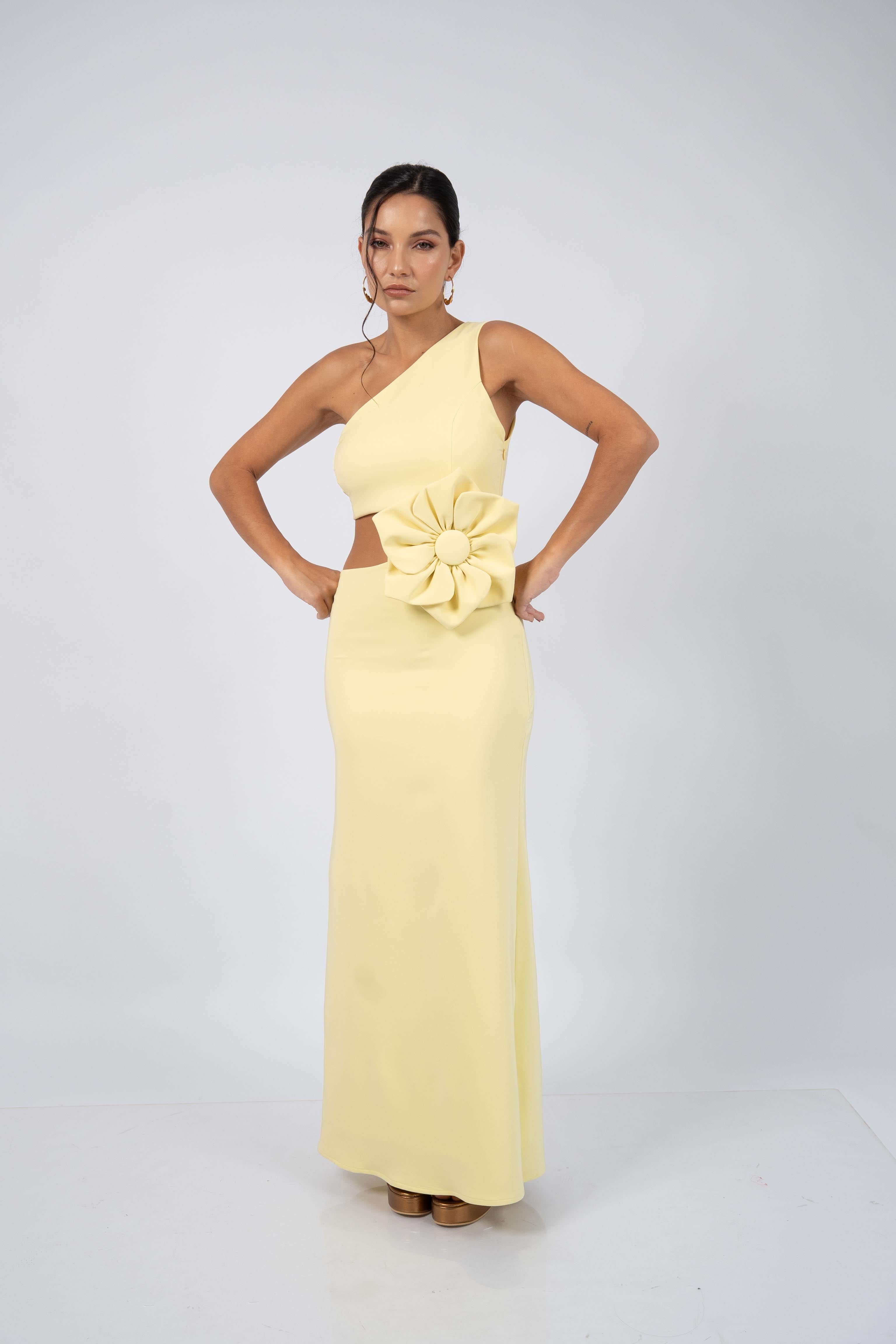 VESTIDO ALBA CUT OFF